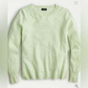J. Crew Cashmere Slim-Fit Crewneck Sweater in Heather Faded Spearmint size M